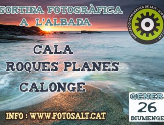 Sortida fotogràfica a l’albada a cala Roques Planes amb model